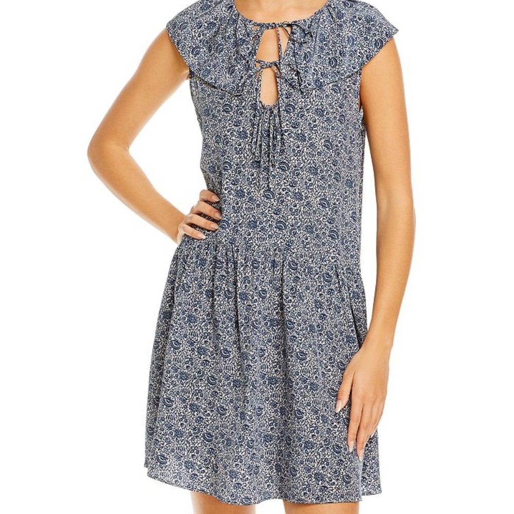 Rebecca Taylor Nouveau mini dress blue dainty floral